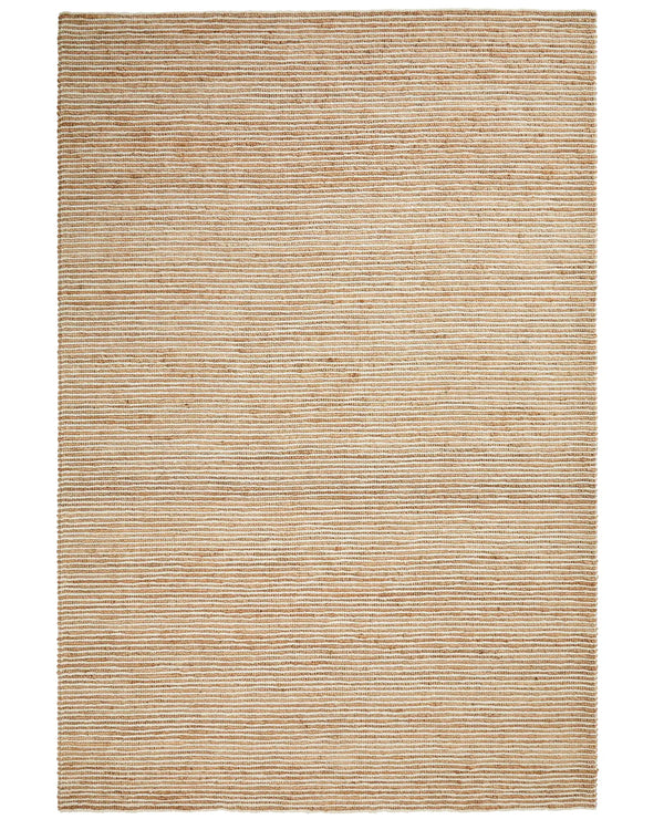 Lisbon Seasalt high-traffic rug, full-length view showing textured jute-wool weave with twisted yarn detail by Weave Home