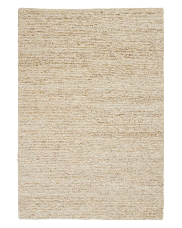 Bastian Macadamia 200x300 jute rug with looped and cut linear texture, neutral creamy tone by Weave Home