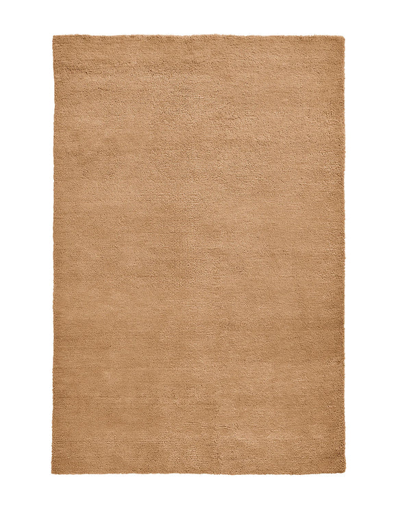 Valencia Camel high-traffic rug in NZ wool, 2m x 3m, with plush chunky weave and warm golden tone by Weave Home