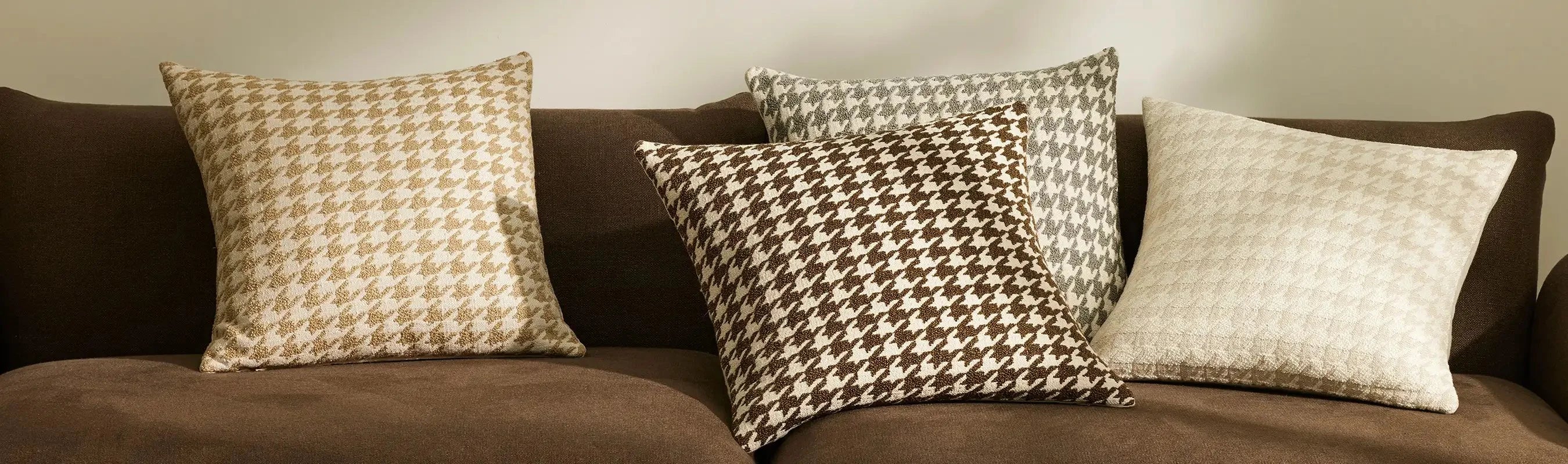 Giovanni Bouclé Houndstooth Cushions