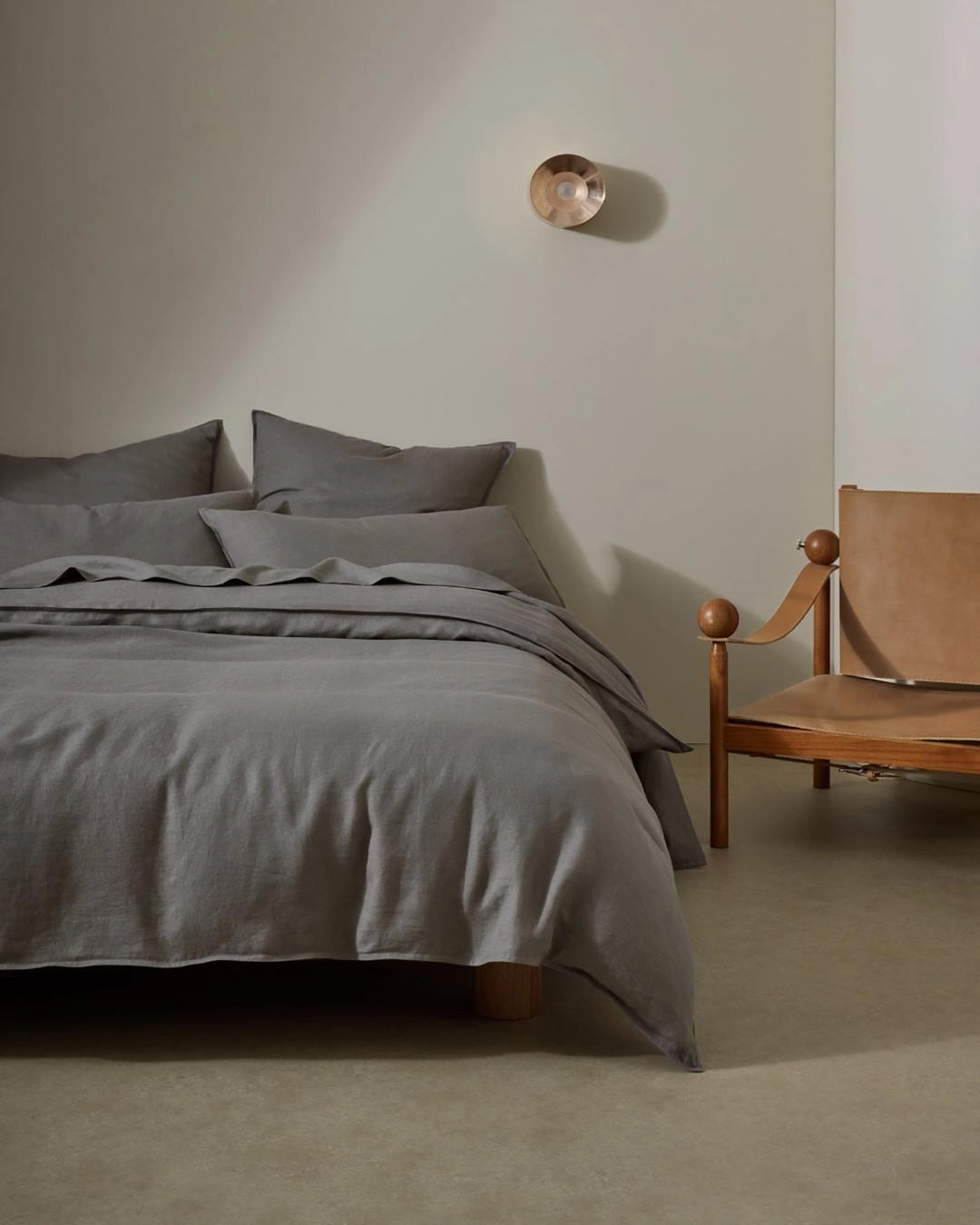 Ravello Fitted Sheet Charcoal