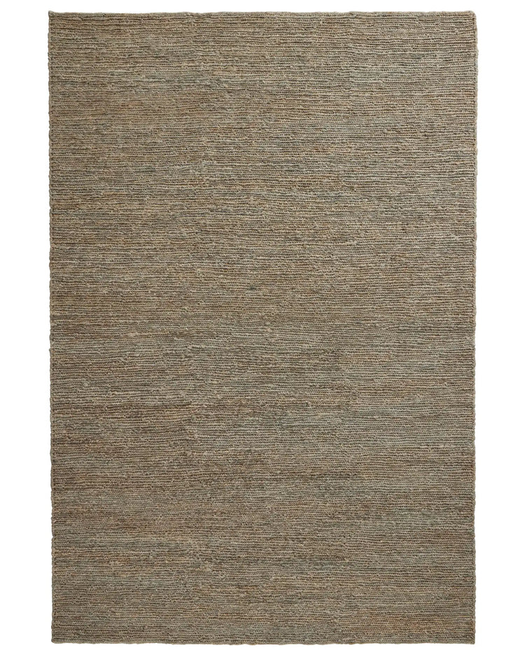Suffolk Mineral 2m x 3m hand-woven jute rug in cool-toned brown with sage undertone by Weave Home