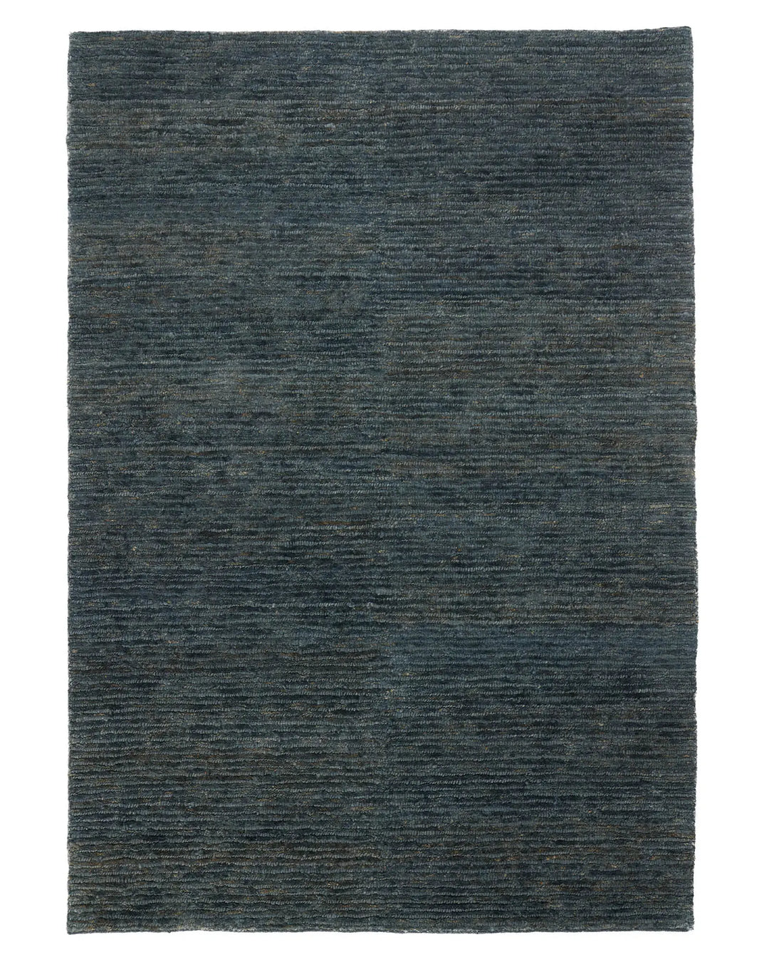 Bastian Dusk textured jute rug, 2x3m, featuring looped and cut pile weave in slate blue by Weave Home