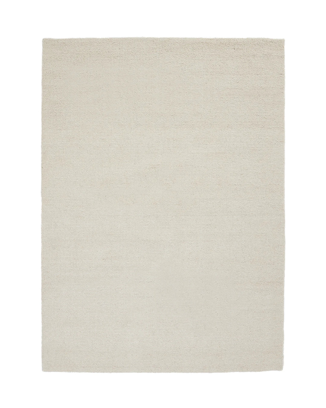 Marceau Angora wool blend rug in cream white, hand-woven high traffic rug by Weave Home