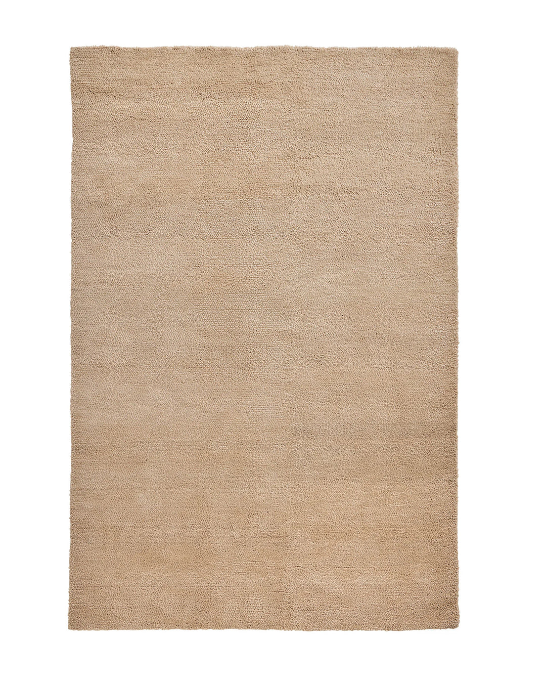 Valencia Dune rug in soft sandy beige, 2m x 3m, plush woven NZ wool with chunky texture by Weave Home