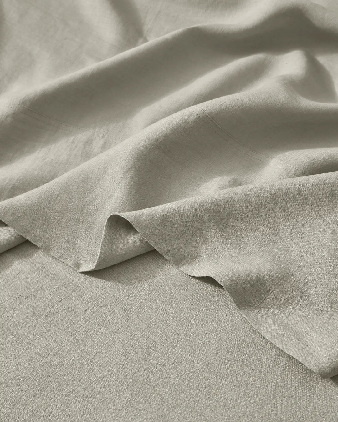 Ravello Flat Sheet in Bone, European linen with soft woven texture and aero-finished surface by Weave Home