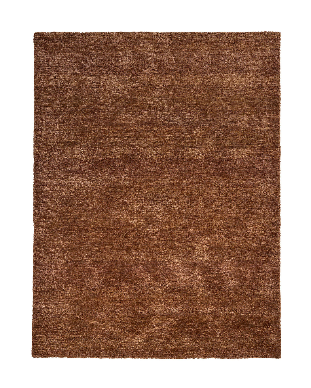 Valencia Toffee rug in rich brown, plush woven NZ wool with chunky texture, 2m x 3m by Weave Home