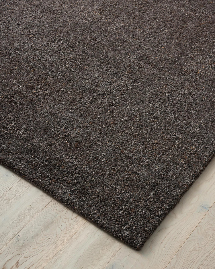 Marceau Chocolate wool blend rug with textured high-traffic weave, 2m x 3m, rich brown tones by Weave Home
