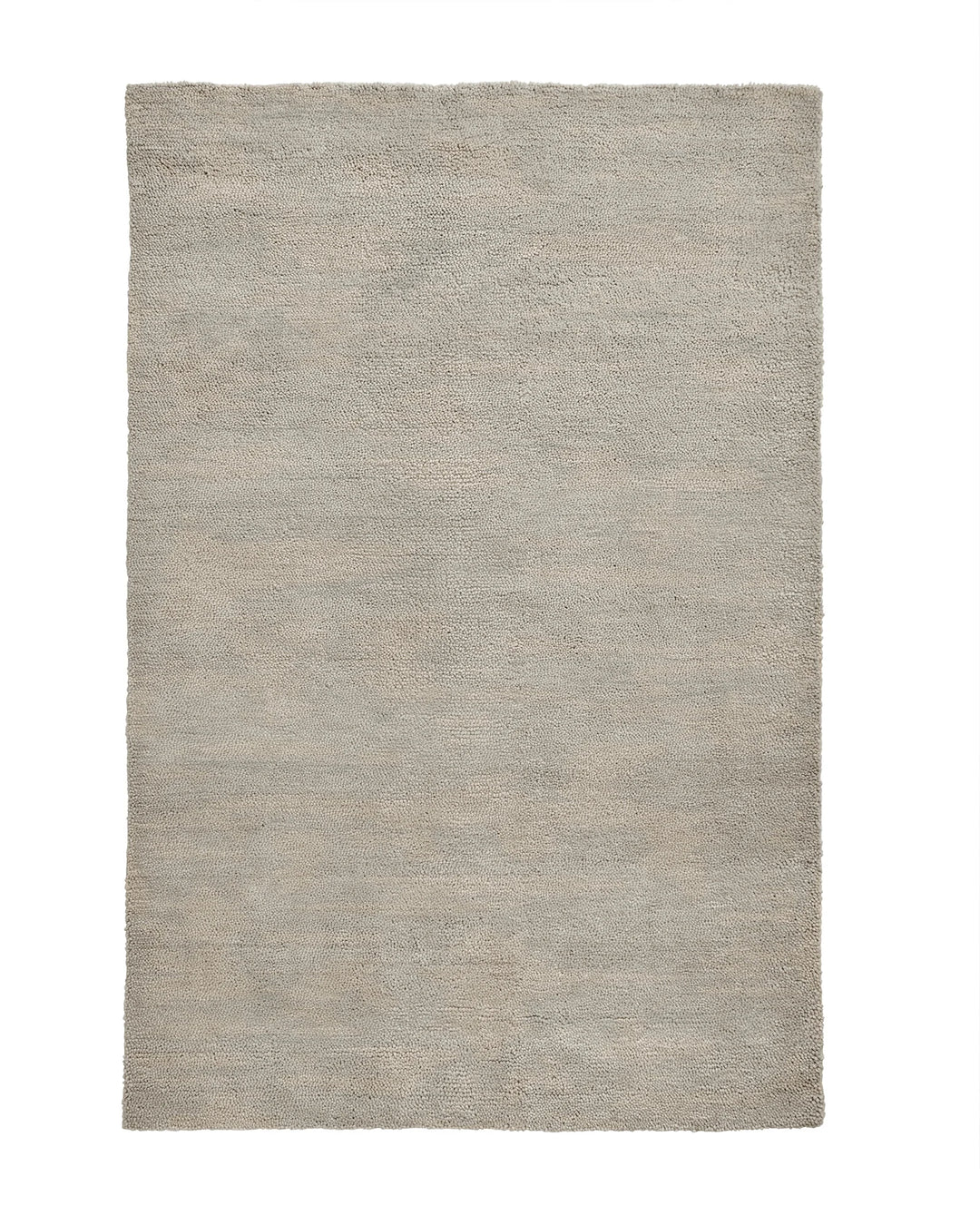 Valencia Cloud plush wool rug in light grey, 2m x 3m, chunky woven texture by Weave Home