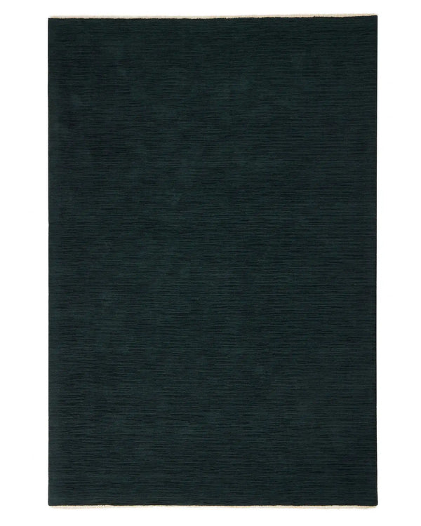 Alessandre Dusk low-traffic rug in deep teal wool with natural texture and cotton backing, 2m x 3m by Weave Home