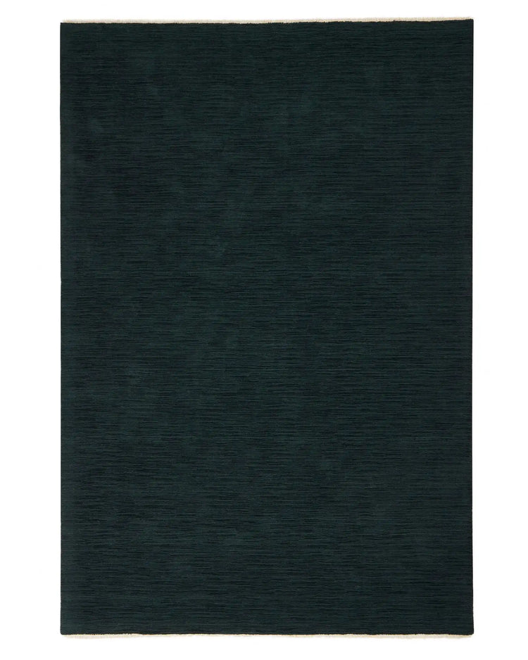 Alessandre Dusk low-traffic rug in deep teal wool with natural texture and cotton backing, 2m x 3m by Weave Home
