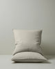 Ravello Pillowcase Set Bone in Euro size, French Flax Linen with top-stitched flanged edge detail by Weave Home