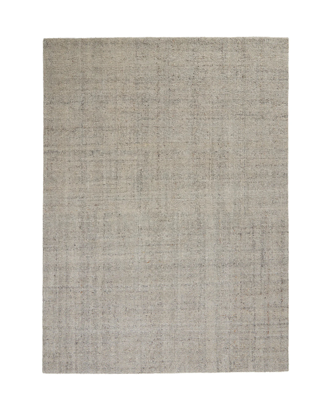 Marceau Fox rug in grey wool blend with textured weave pattern, high-traffic hand-woven design by Weave Home