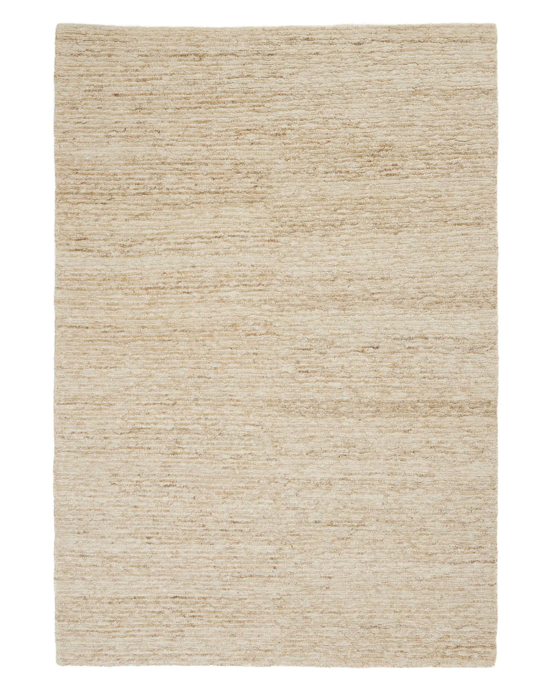 Bastian Macadamia 200x300 jute rug with looped and cut linear texture, neutral creamy tone by Weave Home