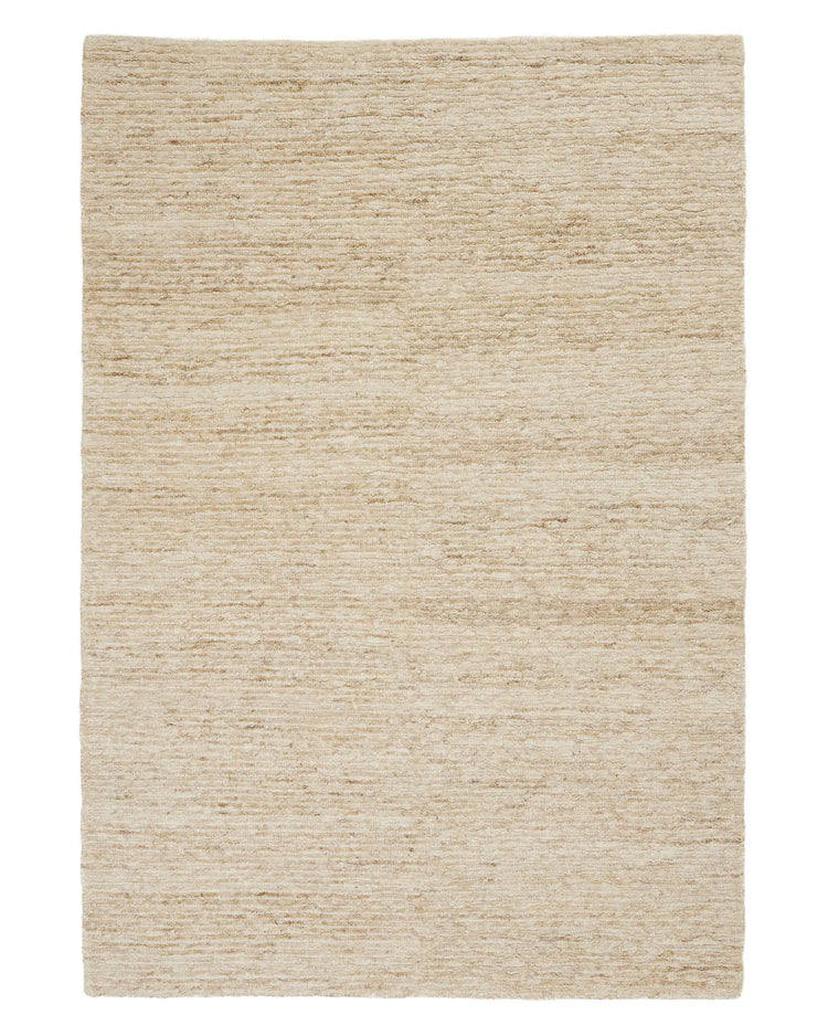 Bastian Macadamia 200x300 jute rug with looped and cut linear texture, neutral creamy tone by Weave Home