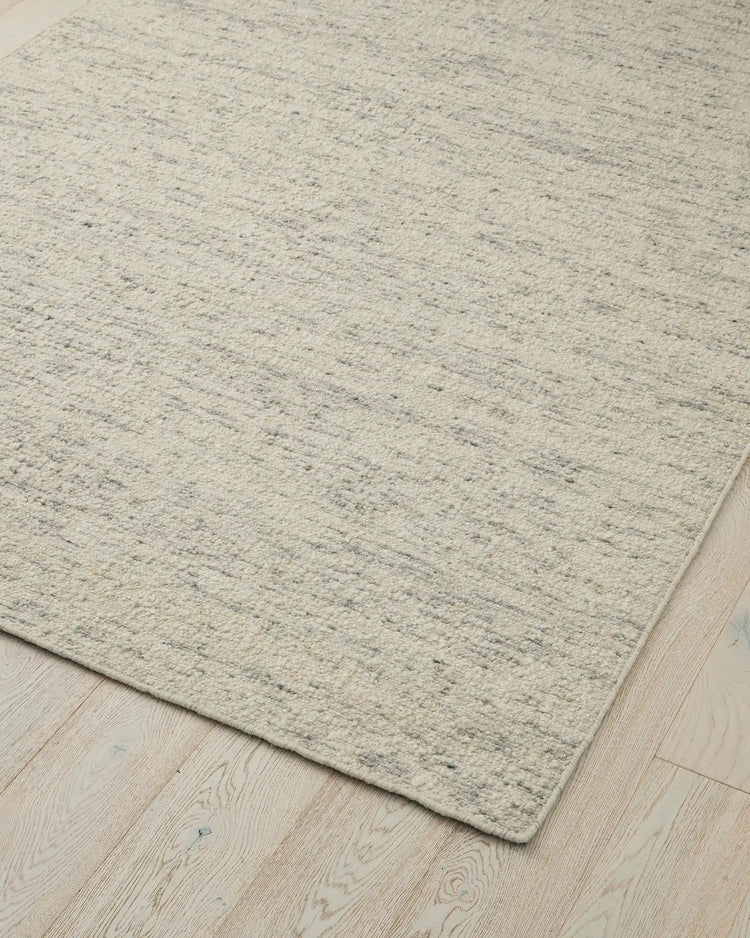 Henley Pelican rug in ivory with grey bouclé weave, 2x3m NZ wool high-traffic rug by Weave Home