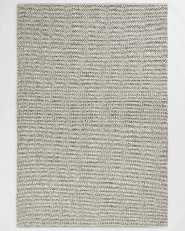 Emerson Feather rug in cream wool and viscose blend, hand-woven chunky texture, 3m x 4m by Weave Home