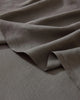 Ravello Flat Sheet in Charcoal, European linen with soft textured weave detail, by Weave Home