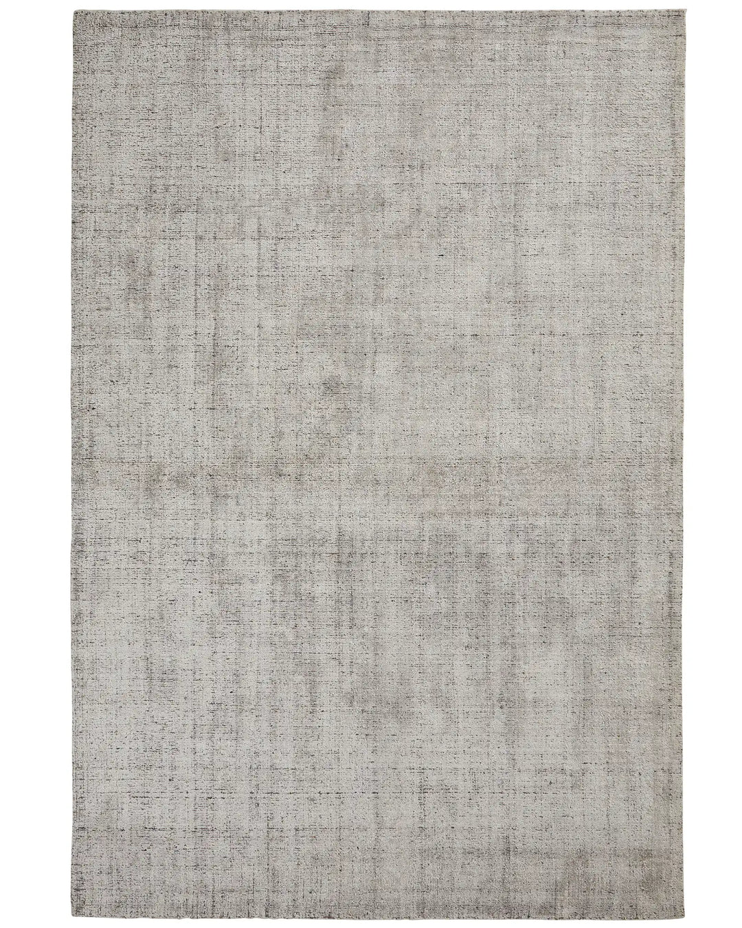 Matisse Shale 2x3m viscose blend rug with loom-knotted marled weave and salt-pepper gradient, cotton braided edge by Weave Home