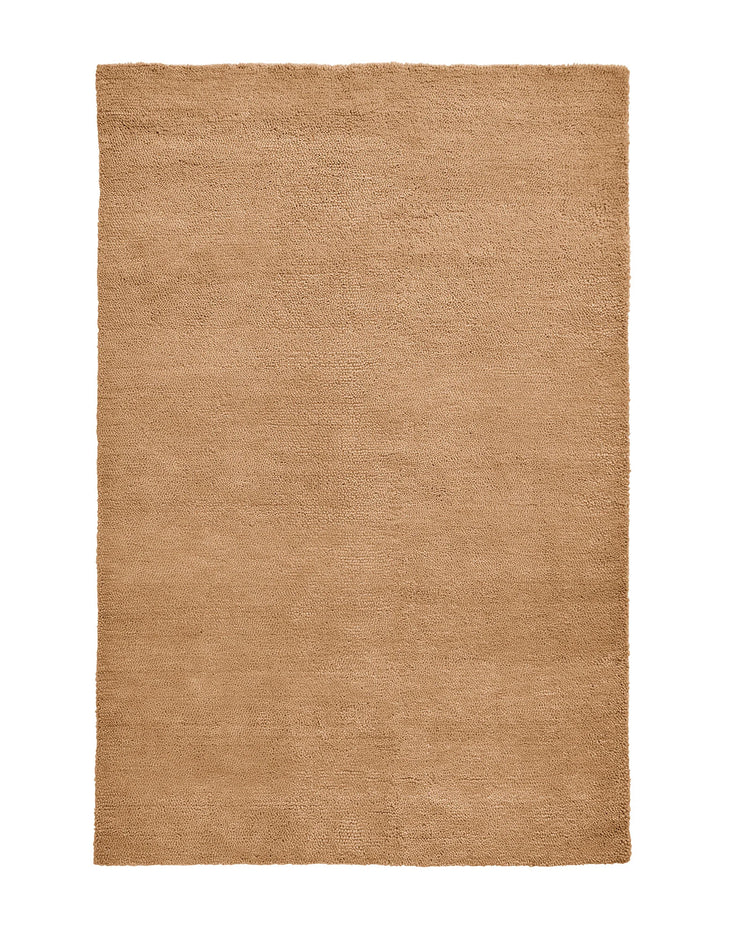 Valencia Camel high-traffic rug in NZ wool, 2m x 3m, with plush chunky weave and warm golden tone by Weave Home
